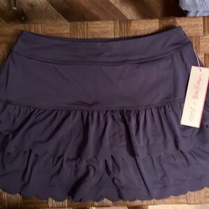 Lilly Pulitzer navy scallop skort